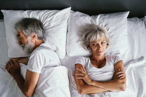 Older couple getting a gray divorce